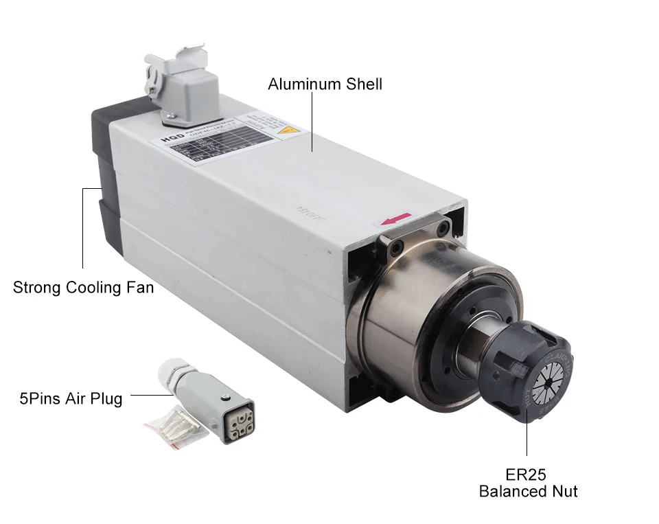 มอเตอร์แกนสี่เหลี่ยมระบายความร้อนด้วยอากาศ 3.5kw