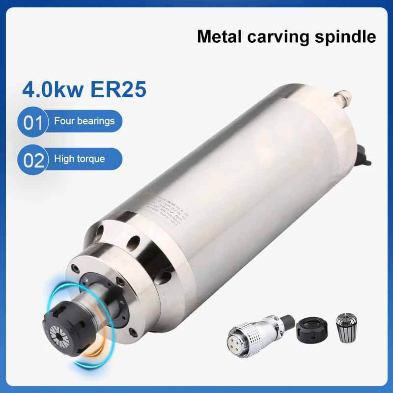 4KW 24000rpm CNC metal milling water cooling cooled spindle