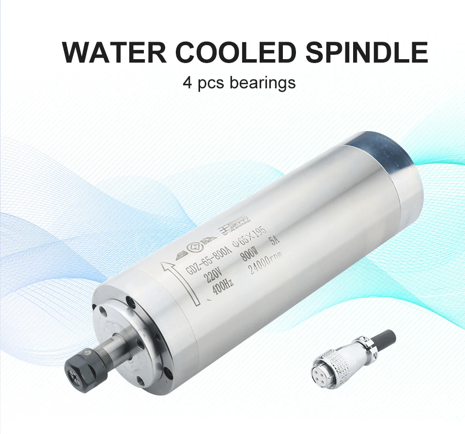 800w cnc router spindle motor water cooling