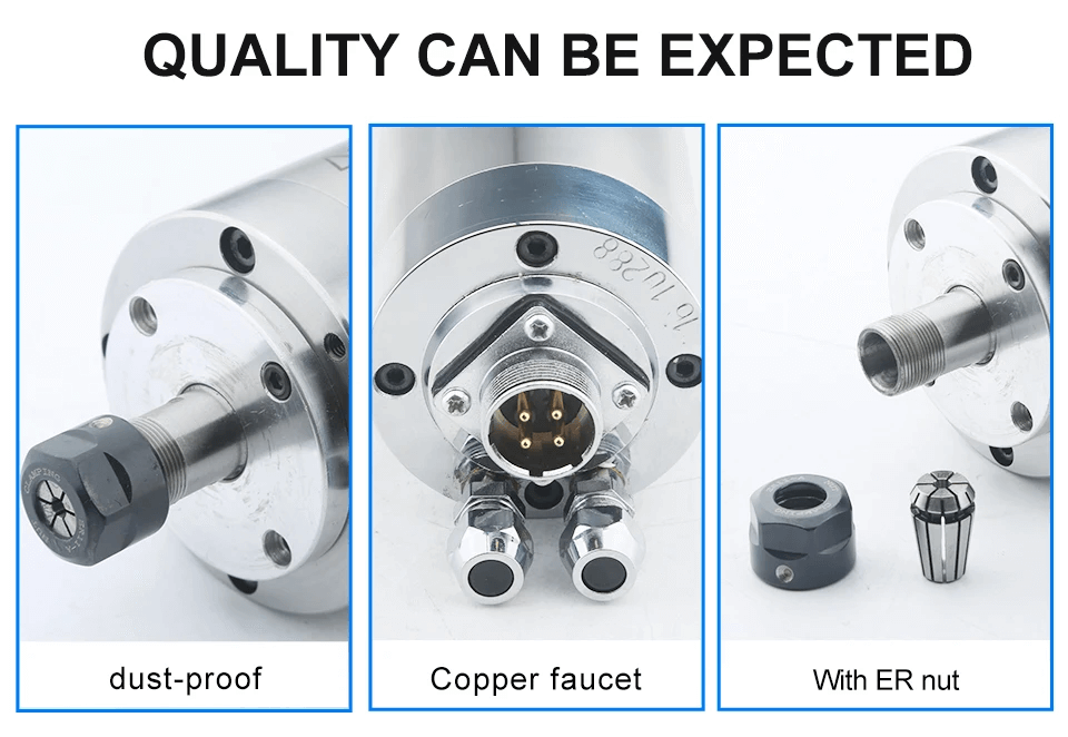 800w cnc фрезов шпиндел с водно охлаждане с er11