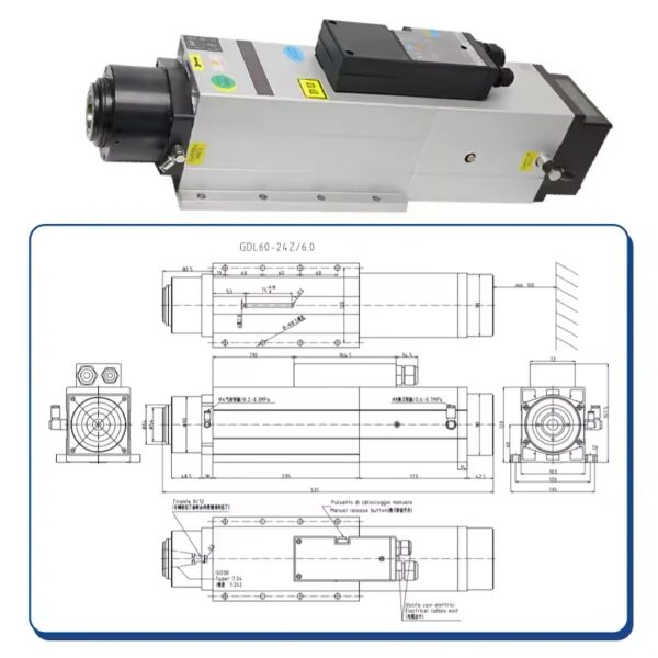 ATC-Spindelmotor für CNC-Fräser 6 kW