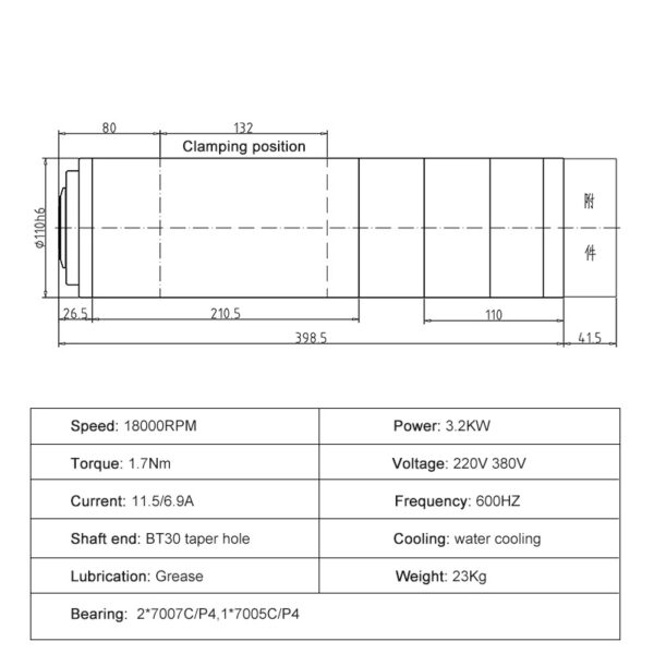 تغيير الأدوات التلقائي Atc 3.2kw Bt30