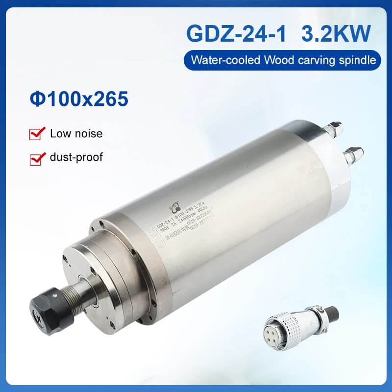 CNC Spindles 3.2kw Ջրով սառեցված Spindle Motor հավաքածուներ 4 կրող