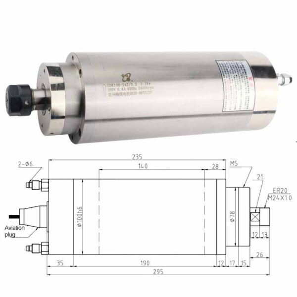 Konstantse pöördemomendiga spindli mootor 3,2kw