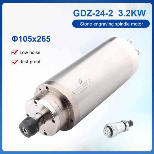 HQD 3.2KW การแปรรูปหิน CNC Water Cooling Spindles Motor