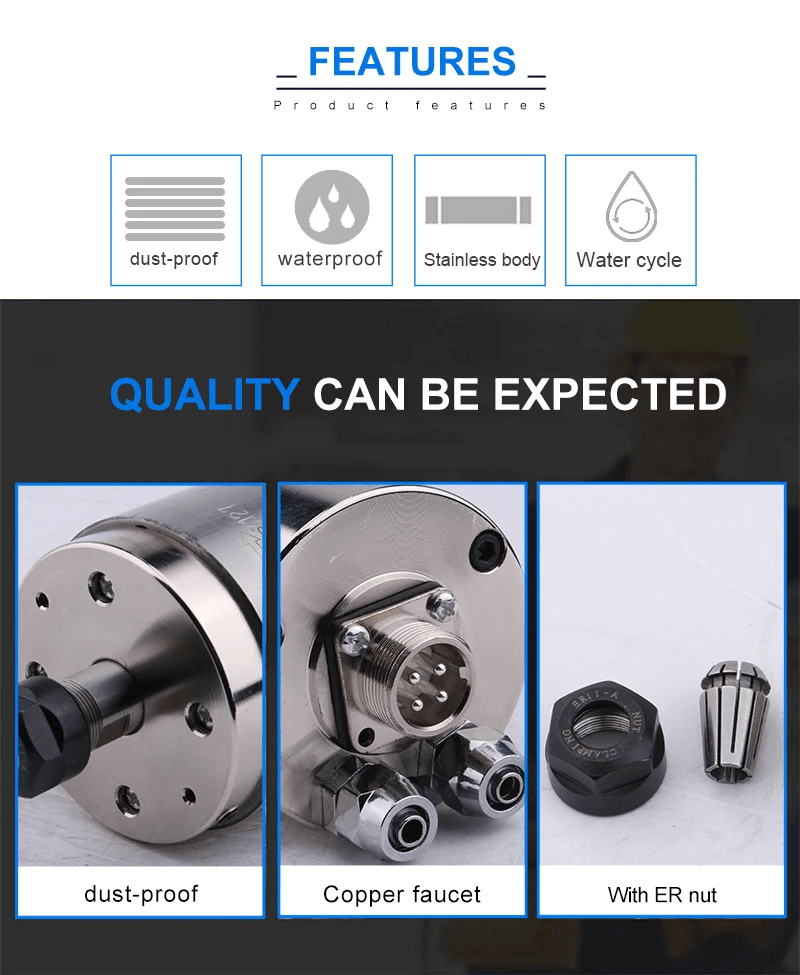 cnc spindle 1.2kw er11 air cooled spindle