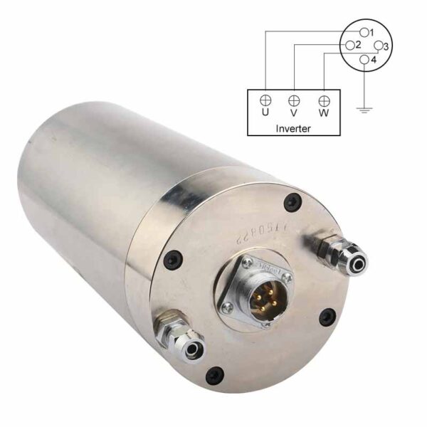 cnc spindle motor 3.2kw մետաղական ջրով սառեցված spindle