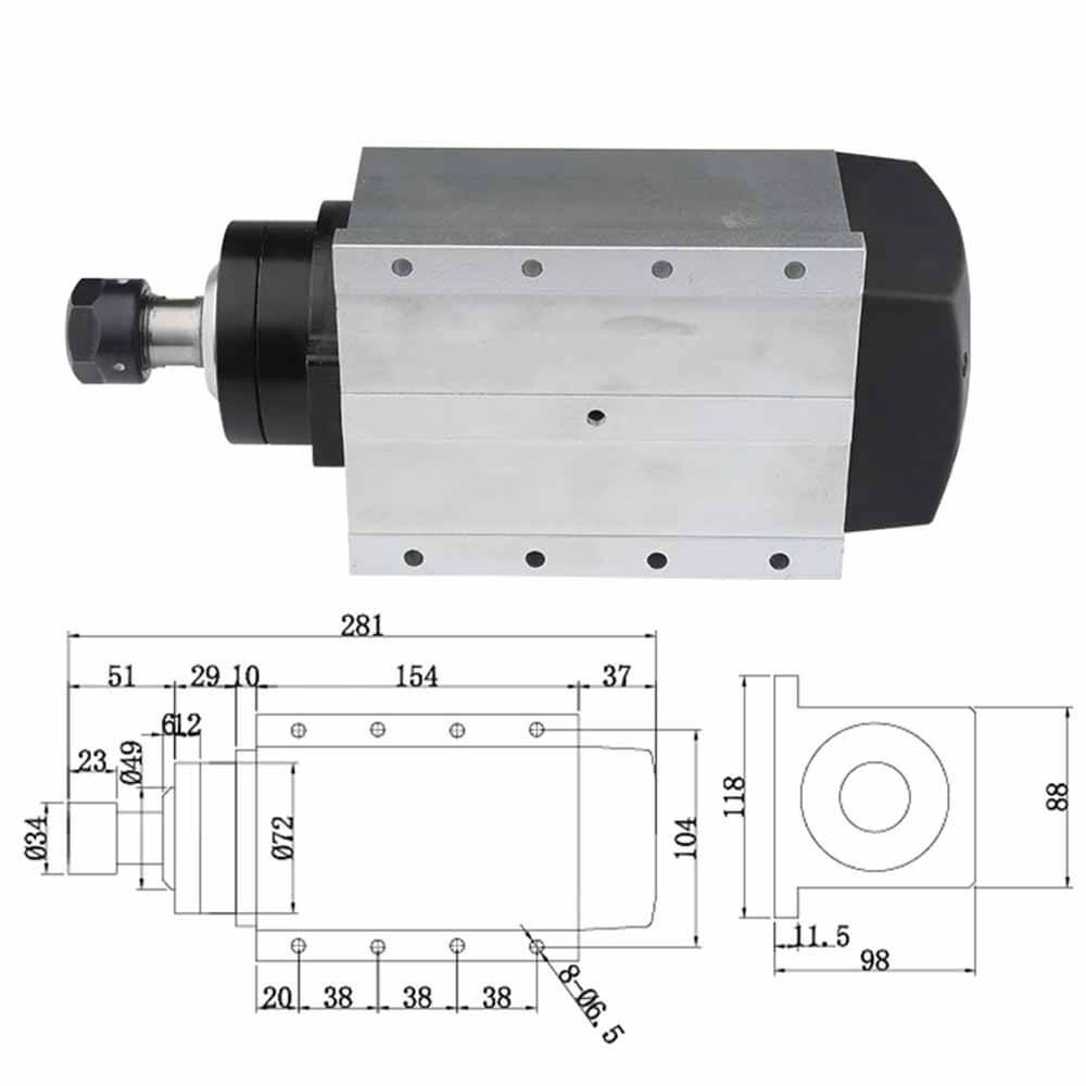 cnc spindli mootor