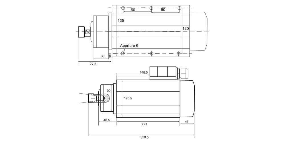 router spindle drawing