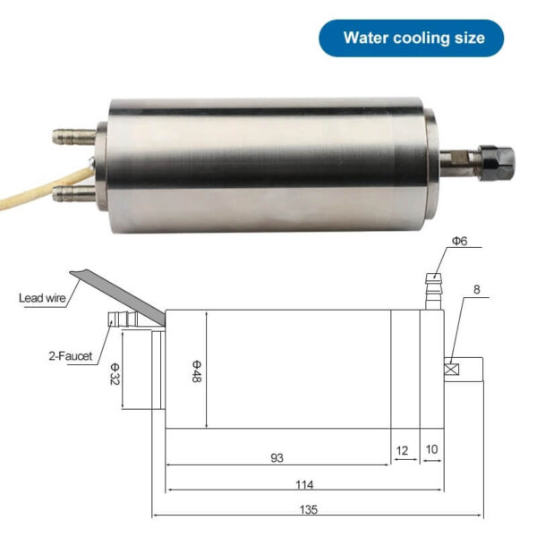 water-cooled spindle motor,