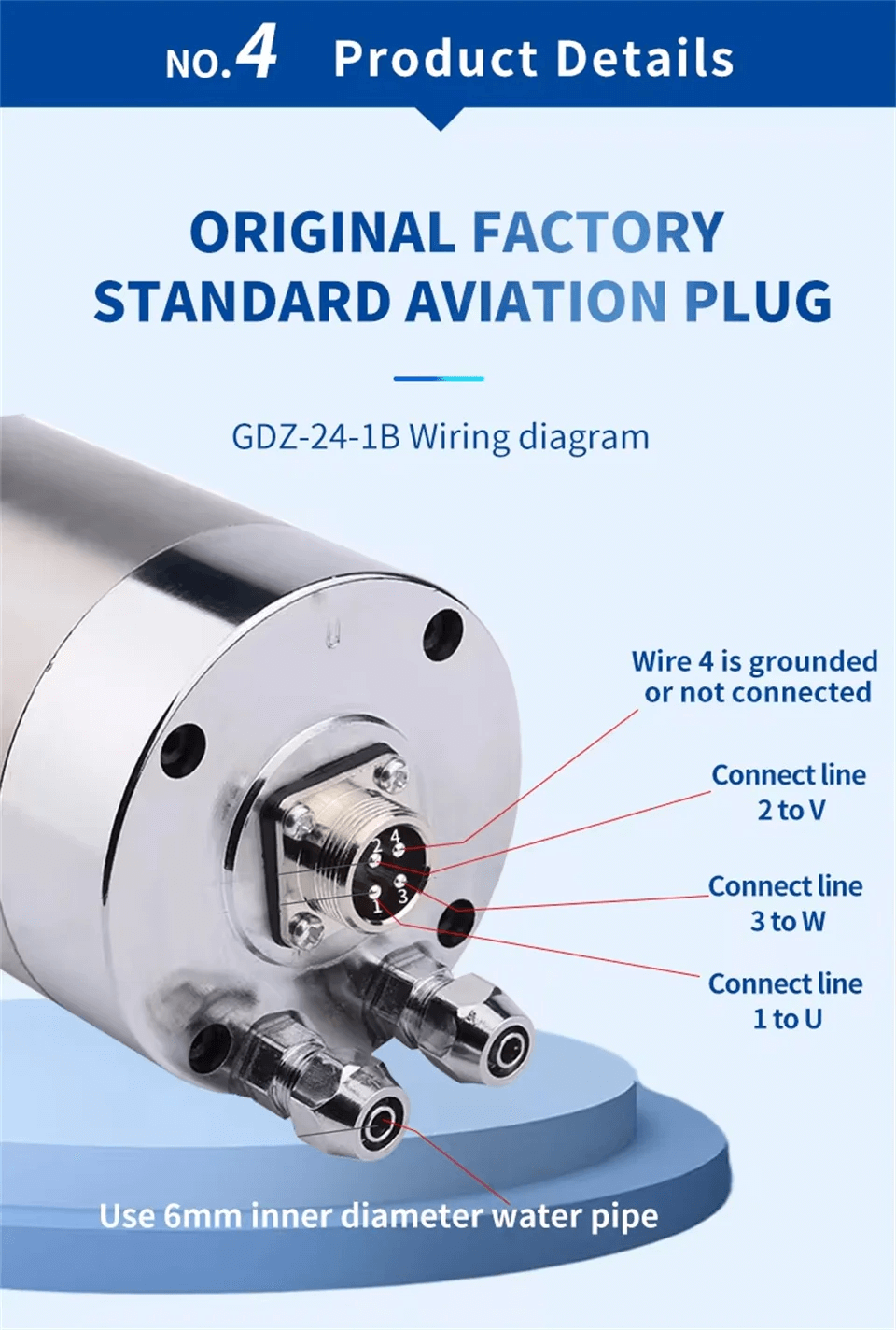 hulgimüük 3,2kw cnc vesijahutusega spindel