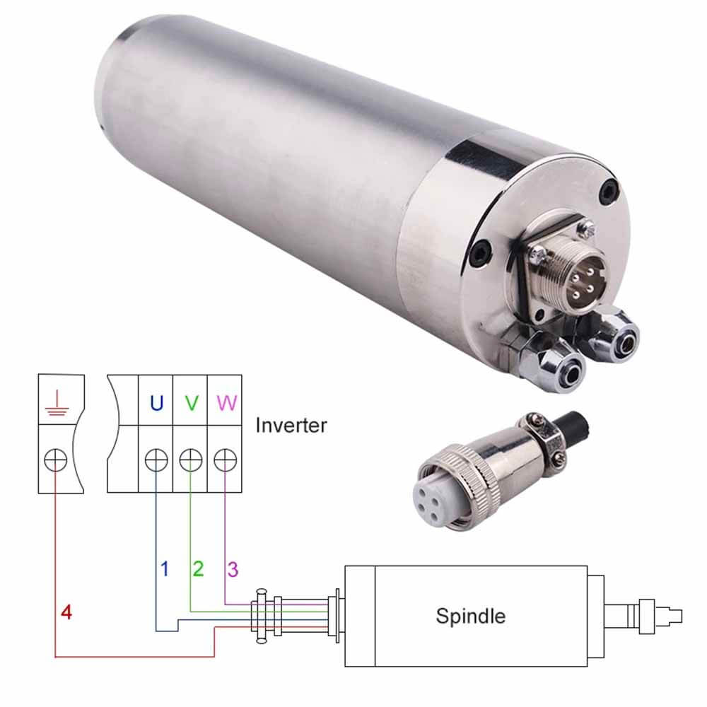 1.2kw cnc spindle water cooled