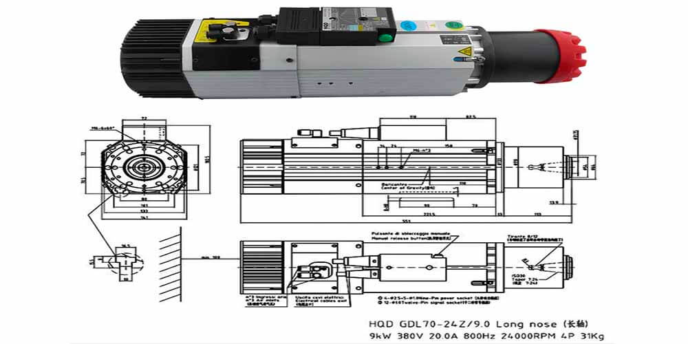 trục chính 9kw atc