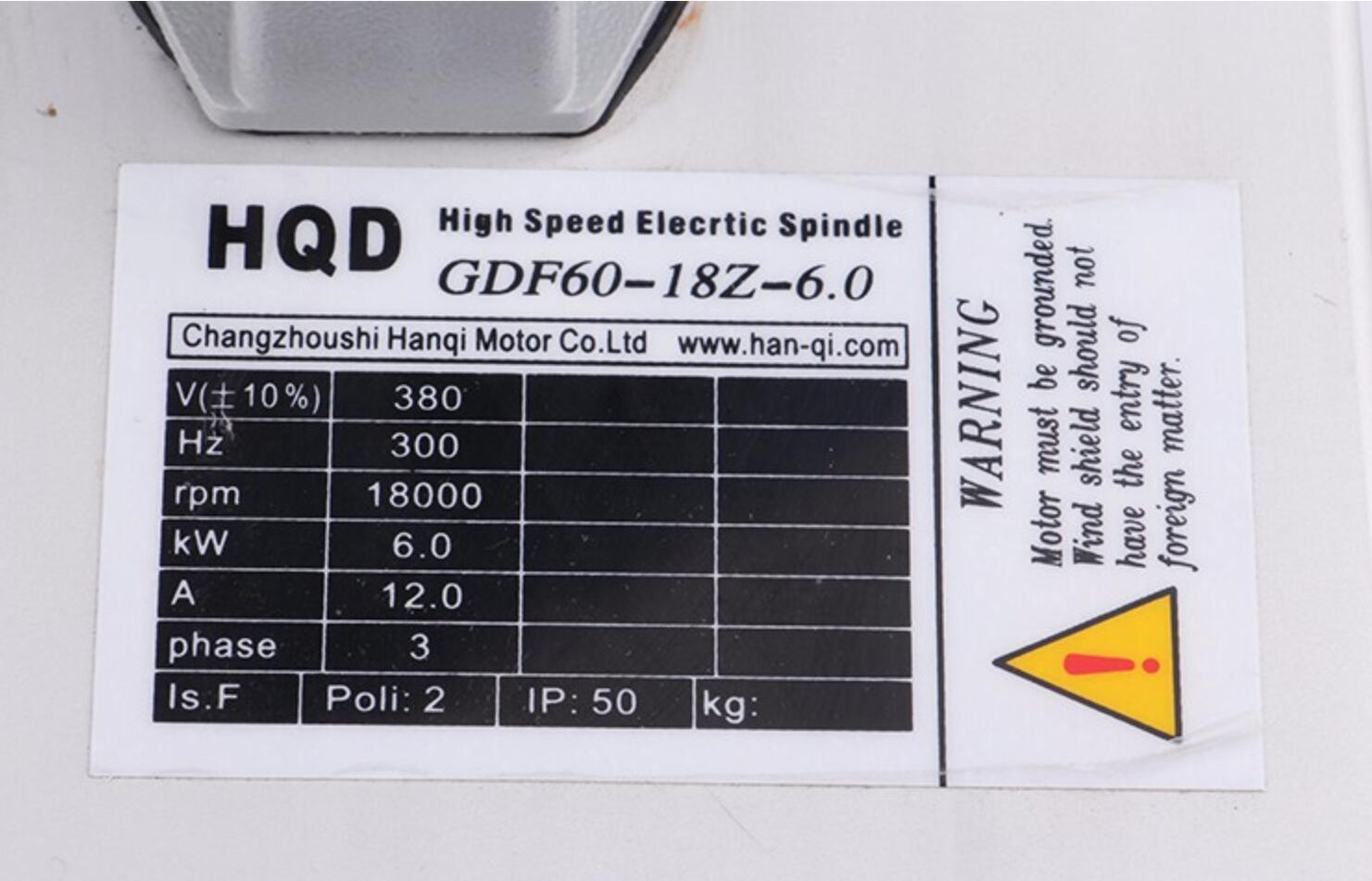 6kw air cooling spindle