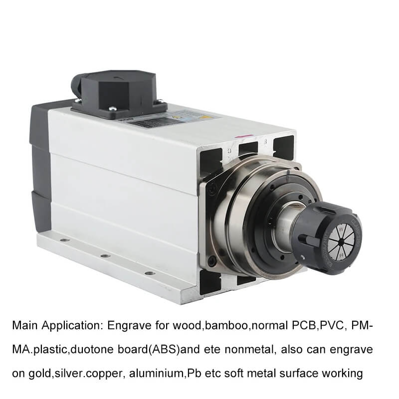 Air Cooled 4.5kW Electric Spindle Motor for Metal | 2.2kW High-Speed CNC Woodworking Customized BT40 Electric Spindle